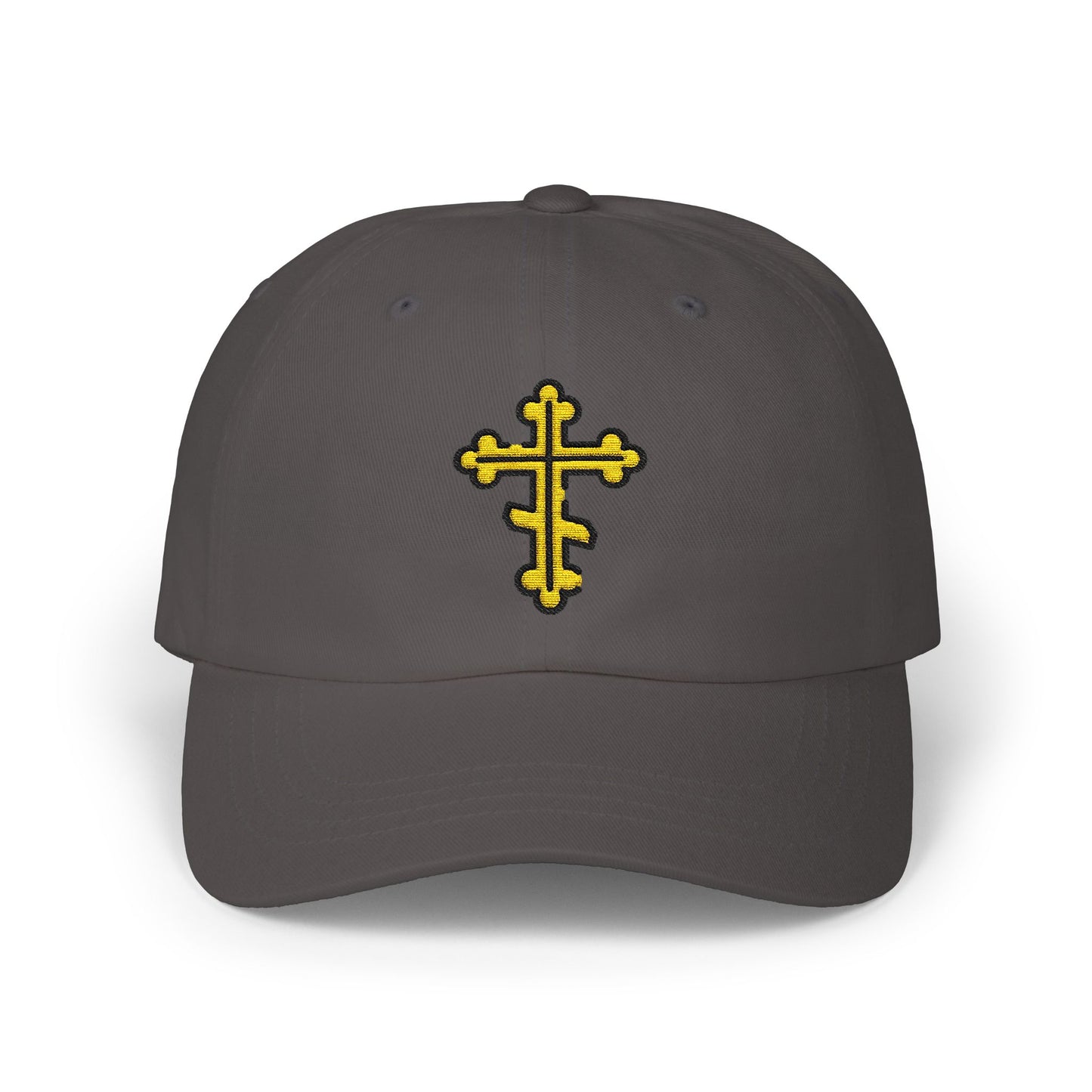 Orthodox Gold Cross Embroidered Christian Cap