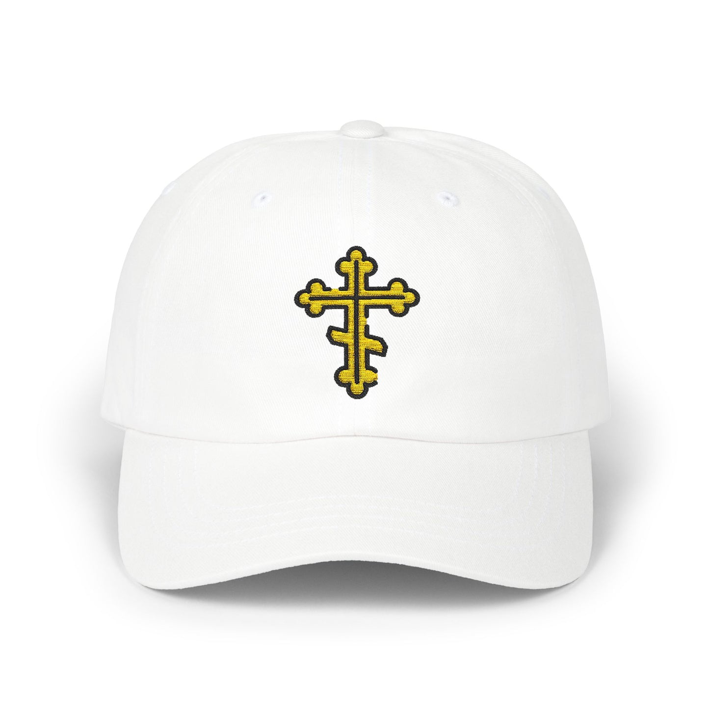 Orthodox Gold Cross Embroidered Christian Cap