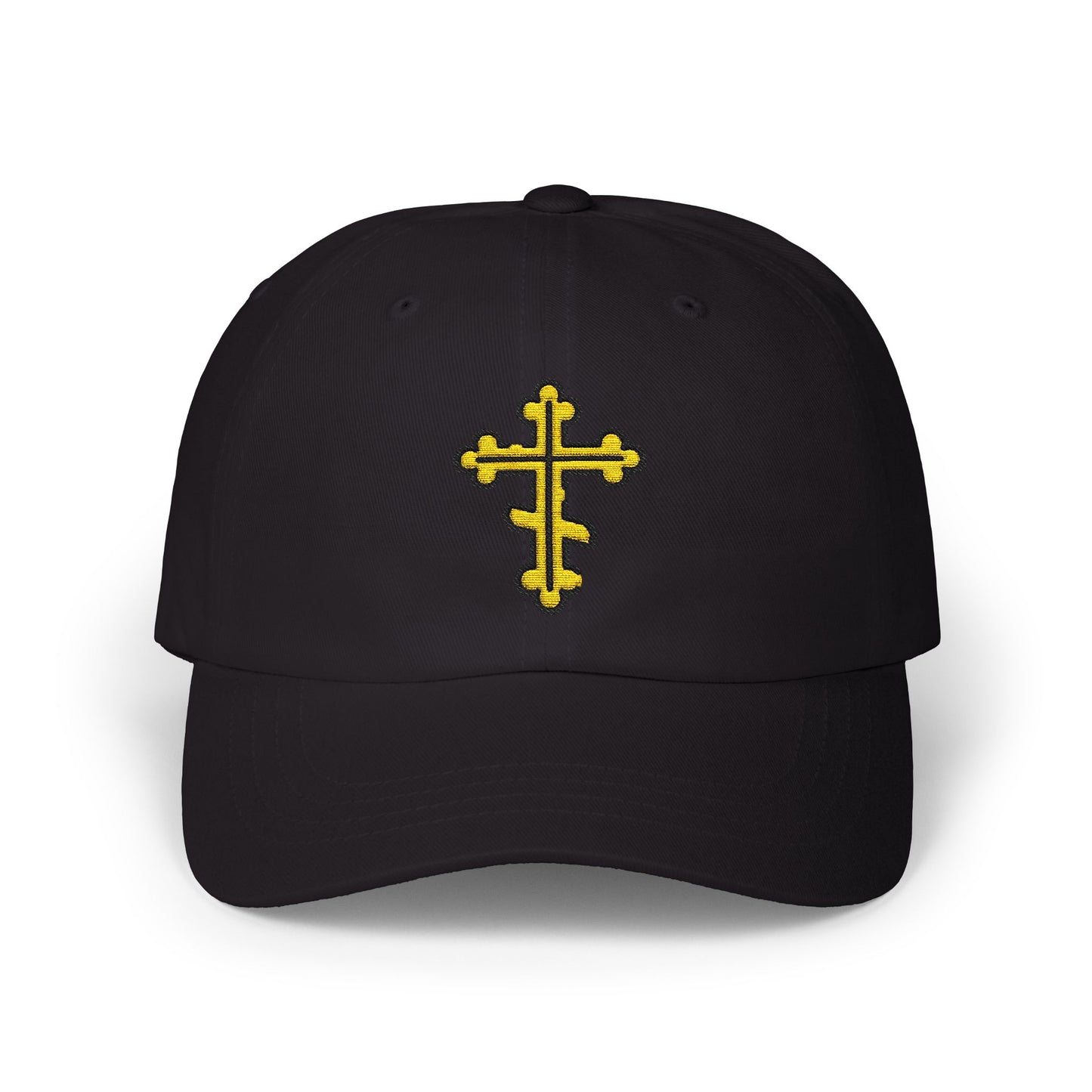 Orthodox Gold Cross Embroidered Christian Cap