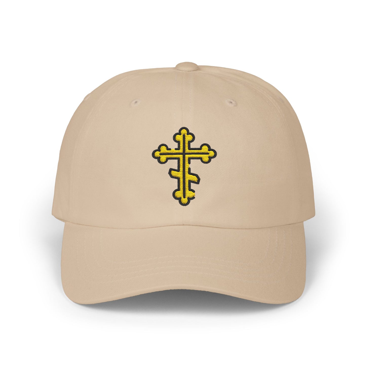 Orthodox Gold Cross Embroidered Christian Cap