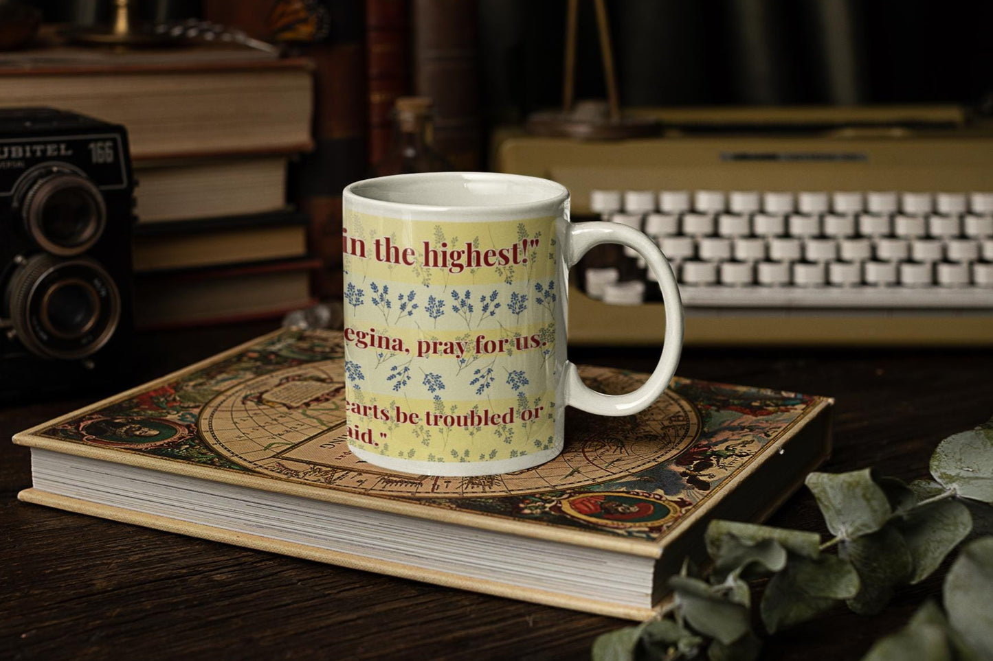 Saint Nektarios of Aegina 11oz ceramic mug with a detailed Orthodox Christian design. Durable, microwave- and dishwasher-safe, perfect for coffee, tea, or as a meaningful gift for baptisms, name days, or celebrations of faith