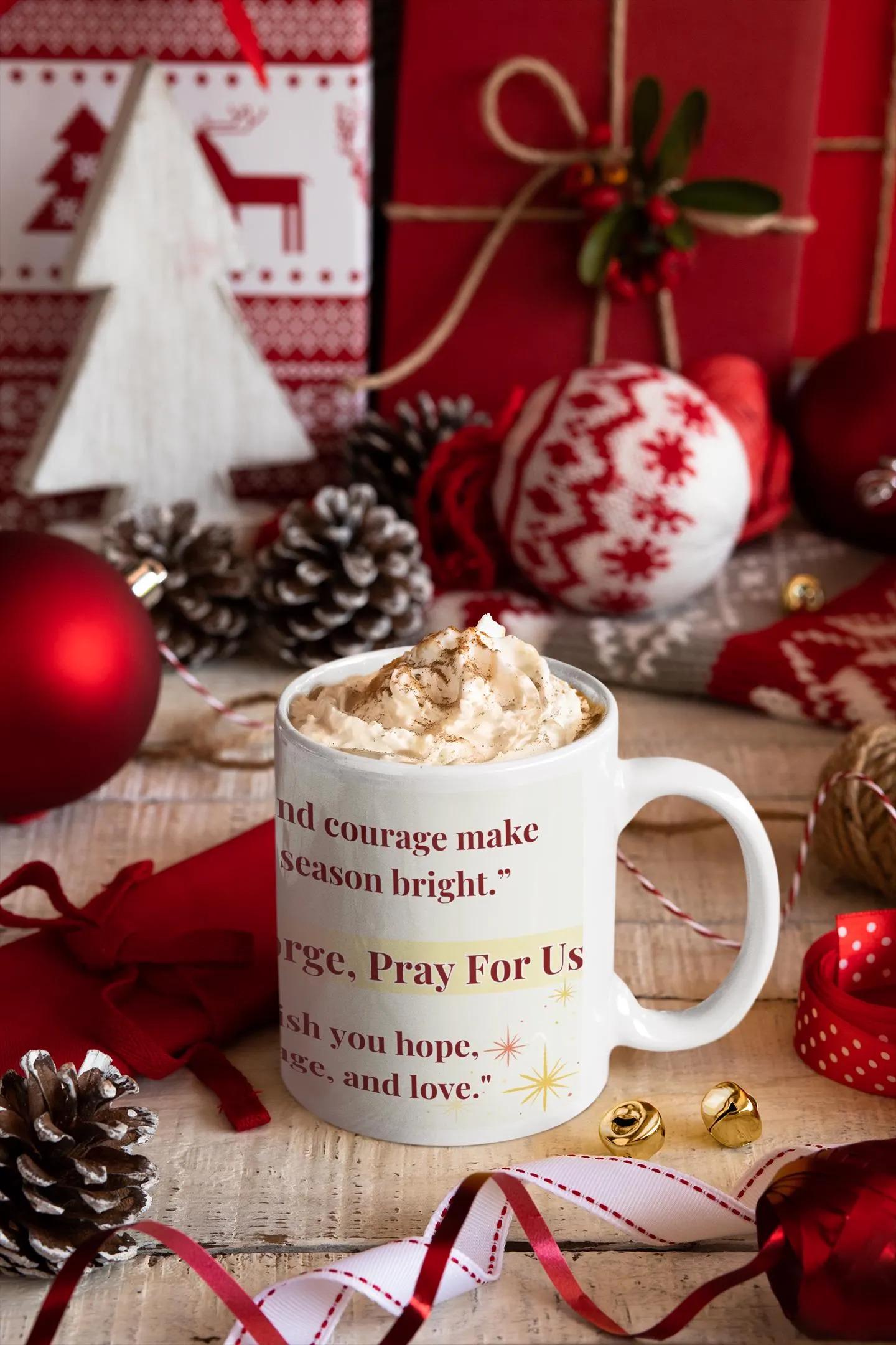 Celebrate Saint George with this vibrant festive mug, featuring a beautiful Orthodox Christian icon. Perfect as a thoughtful gift or for daily use. Dishwasher- and microwave-safe ceramic mug with vivid, fade-resistant colors