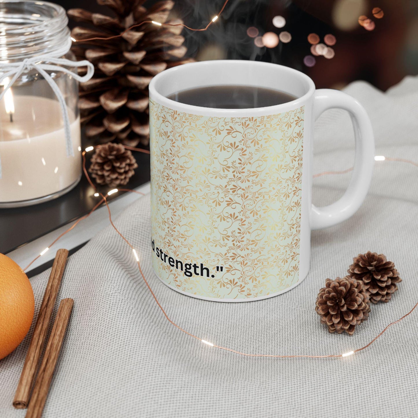 Orthodox Cross ceramic mug featuring a timeless faith-inspired design. Durable, microwave- and dishwasher-safe, perfect for coffee, tea, or as a meaningful gift for baptisms, name days, or church events.
