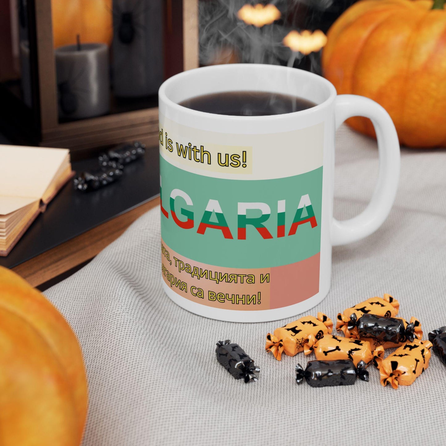 Celebrate Bulgarian Orthodox faith with this beautiful ceramic mug, featuring a traditional Orthodox Christian design. Durable, microwave & dishwasher safe, perfect for daily use, prayer, or as a meaningful Bulgarian Orthodox gift.