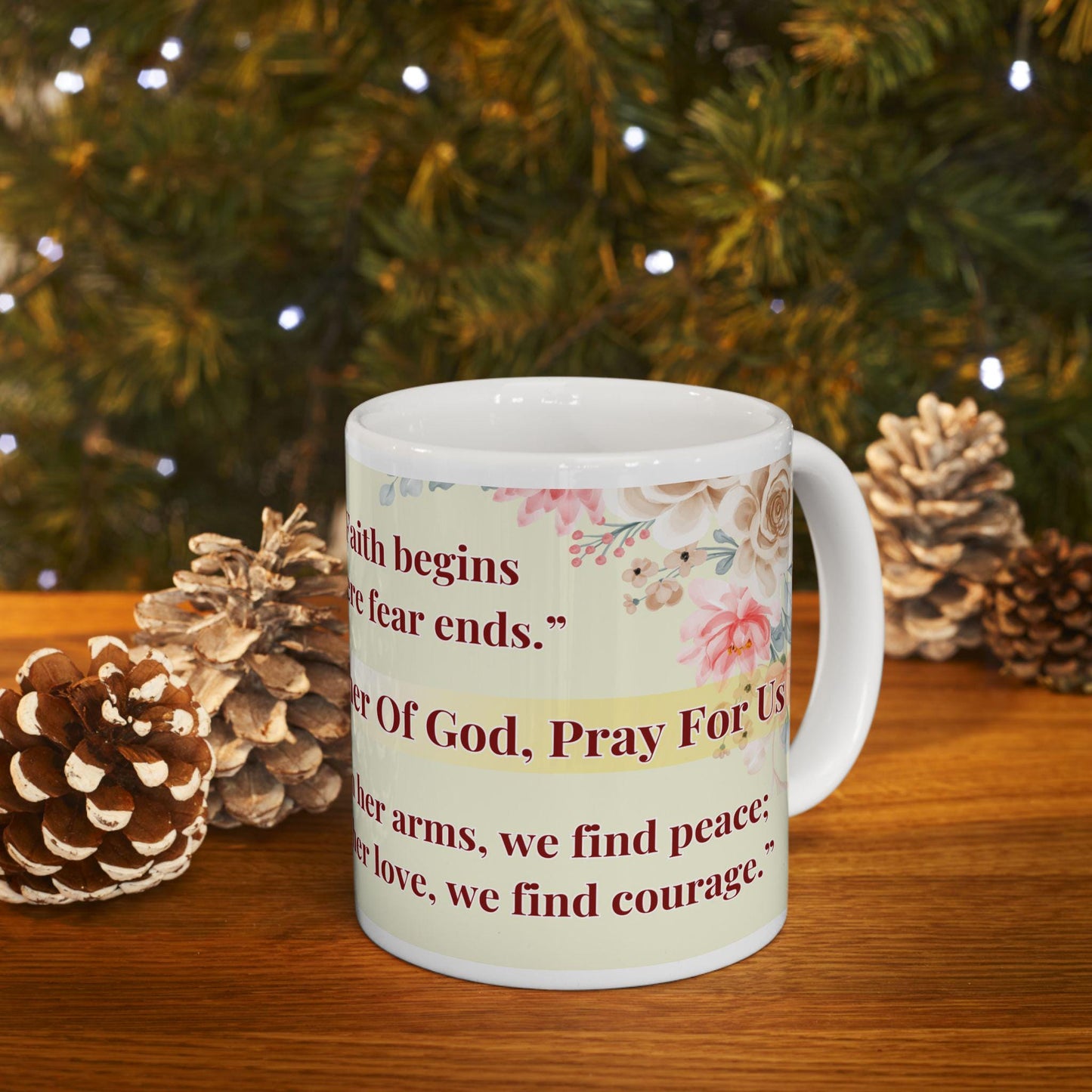 Orthodox Christian ceramic mug featuring a vibrant St. Theotokos design. Perfect for coffee, tea, or as a meaningful gift for Christmas, baptisms, and name days. 11oz white ceramic mug with a durable AAA+ ORCA coating, microwave- and dishwasher-safe