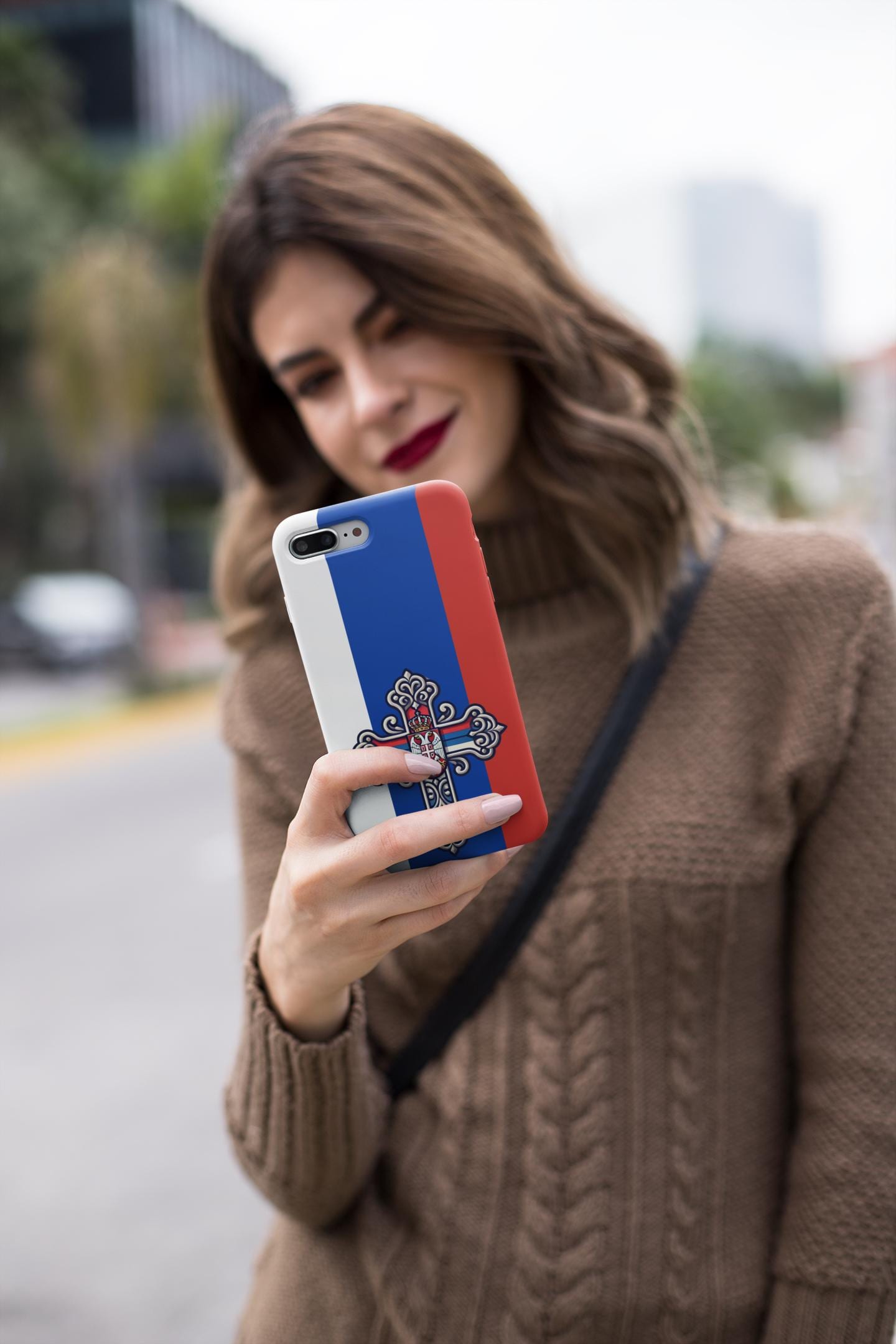 Showcase your Serbian Orthodox faith with this premium phone case featuring a Serbian Orthodox Cross in red, blue, and white. Made with polycarbonate & TPU, it’s durable, shock-absorbent, and wireless charging compatible. ✝️📱