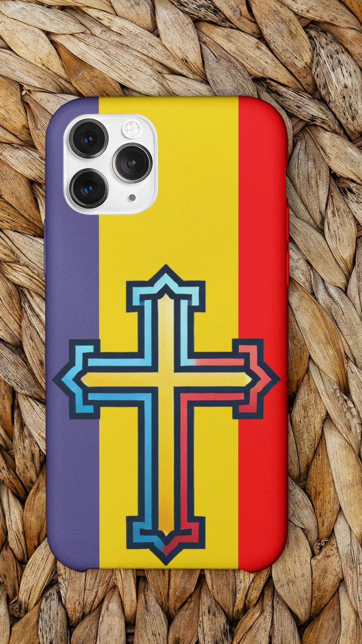 Carry your faith daily with this Romanian Orthodox Cross Phone Case! Featuring a Byzantine Orthodox design, it's durable, lightweight & wireless charging compatible. A perfect Orthodox Christian gift! Available for iPhone & Samsung. Order now!