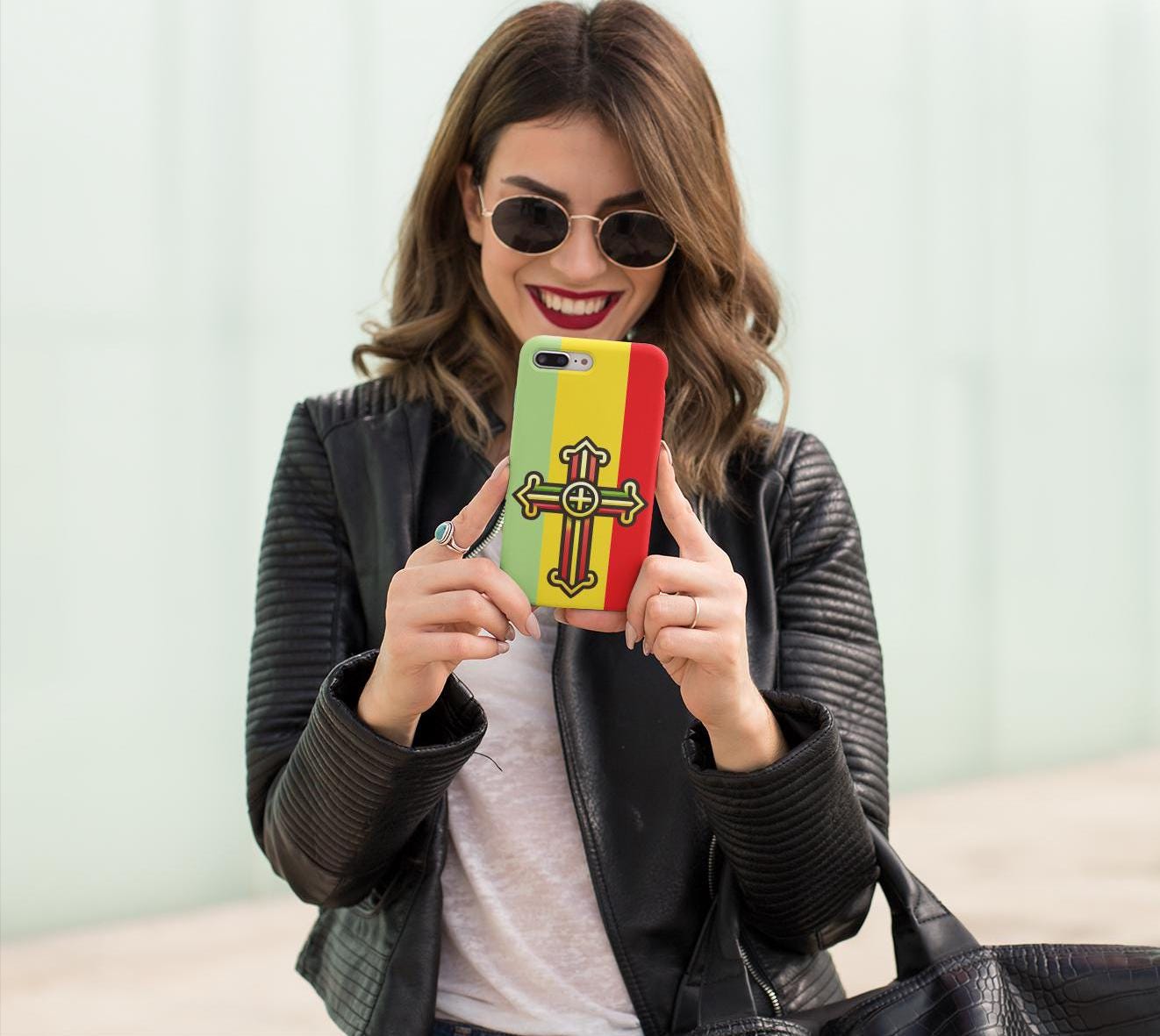 Show your Ethiopian Orthodox faith with this Tewahedo Cross Phone Case! Featuring a Ge’ez Orthodox design, it’s durable, lightweight & wireless charging compatible. A perfect Christian gift for iPhone & Samsung. Order now and carry your faith daily!