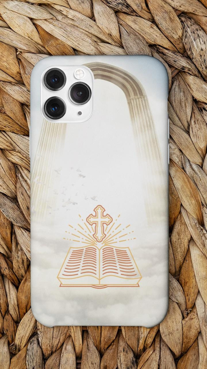 Enter Heaven through God with this Christian Heaven’s Gate Phone Case! Featuring a heavenly gates design, it’s durable, lightweight & wireless charging compatible. A perfect faith-inspired gift for iPhone & Samsung. Order now and stay inspired daily!