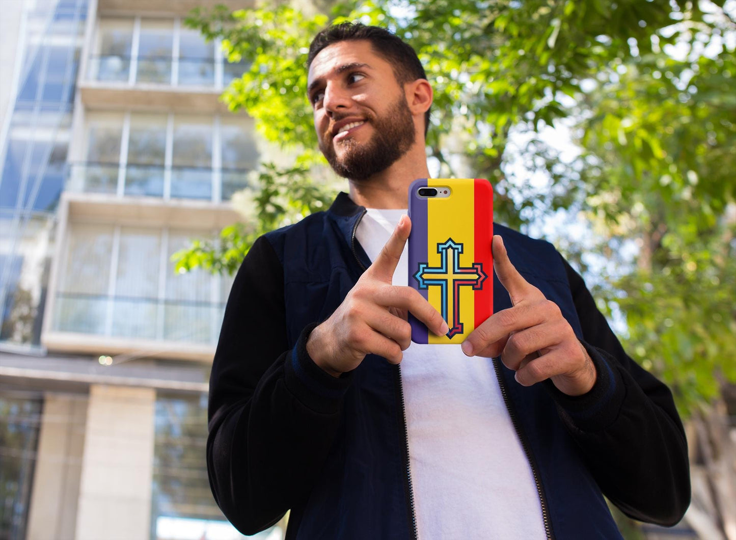 Carry your faith daily with this Romanian Orthodox Cross Phone Case! Featuring a Byzantine Orthodox design, it's durable, lightweight & wireless charging compatible. A perfect Orthodox Christian gift! Available for iPhone & Samsung. Order now!