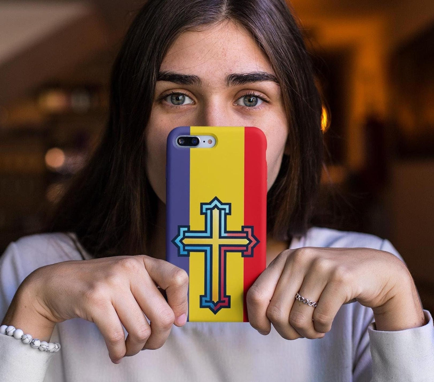 Carry your faith daily with this Romanian Orthodox Cross Phone Case! Featuring a Byzantine Orthodox design, it's durable, lightweight & wireless charging compatible. A perfect Orthodox Christian gift! Available for iPhone & Samsung. Order now!