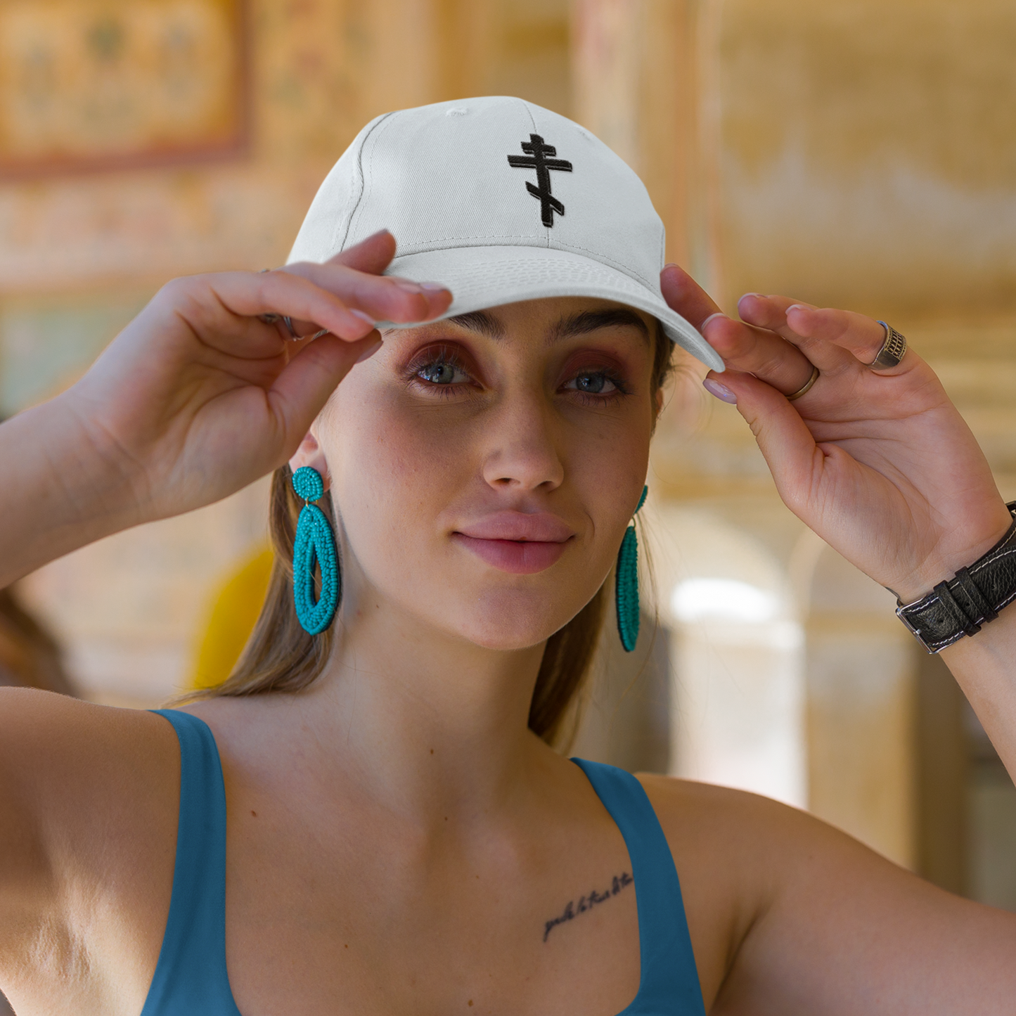 Christian Orthodox Cross Embroidered Cap