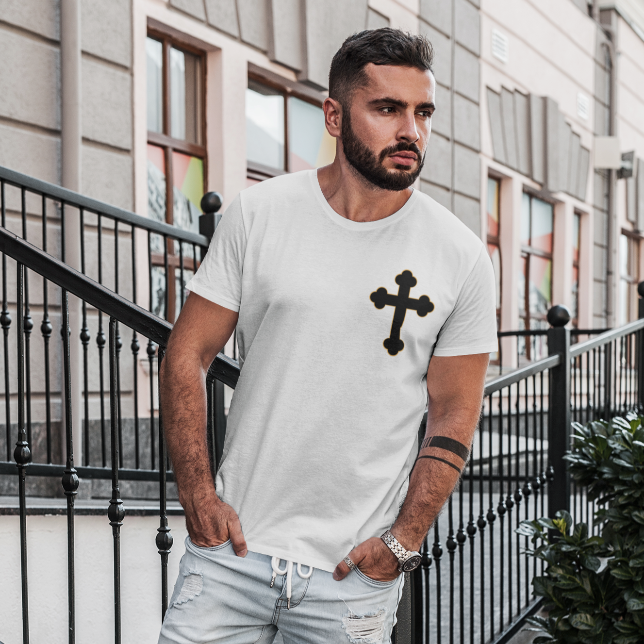 Gold Orthodox Cross T-Shirt