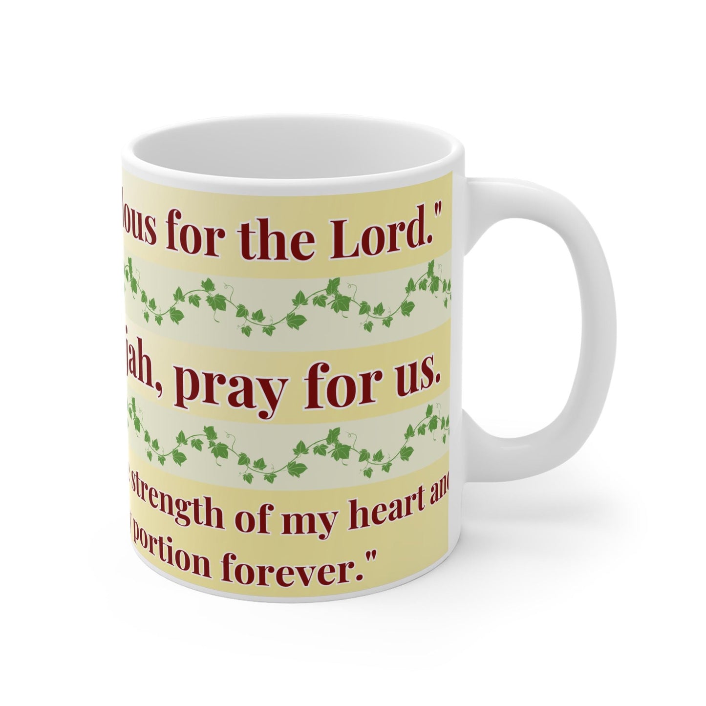Saint Elijah the Prophet 11oz ceramic mug with a bold Orthodox Christian design. Durable, microwave- and dishwasher-safe, perfect for coffee, tea, or as a meaningful gift for baptisms, name days, or celebrations of faith.