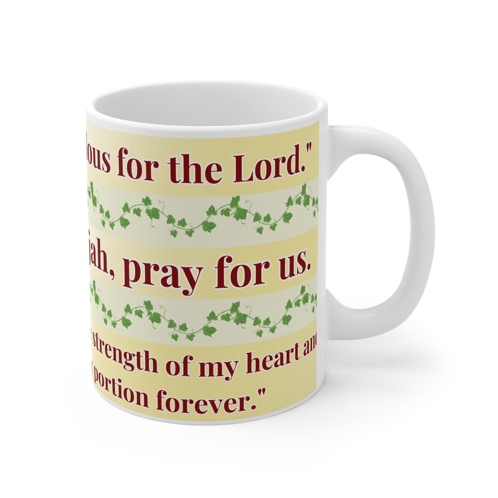 Saint Elijah the Prophet 11oz ceramic mug with a bold Orthodox Christian design. Durable, microwave- and dishwasher-safe, perfect for coffee, tea, or as a meaningful gift for baptisms, name days, or celebrations of faith.
