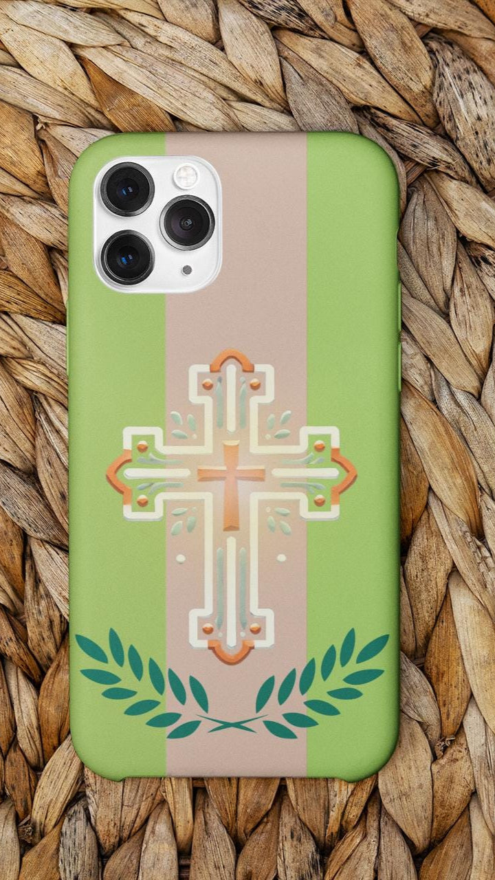 Show your faith with this Cyprus Orthodox Cross Phone Case! Featuring a Byzantine Orthodox design, it’s durable, lightweight & wireless charging compatible. A perfect Orthodox Christian gift for iPhone & Samsung.