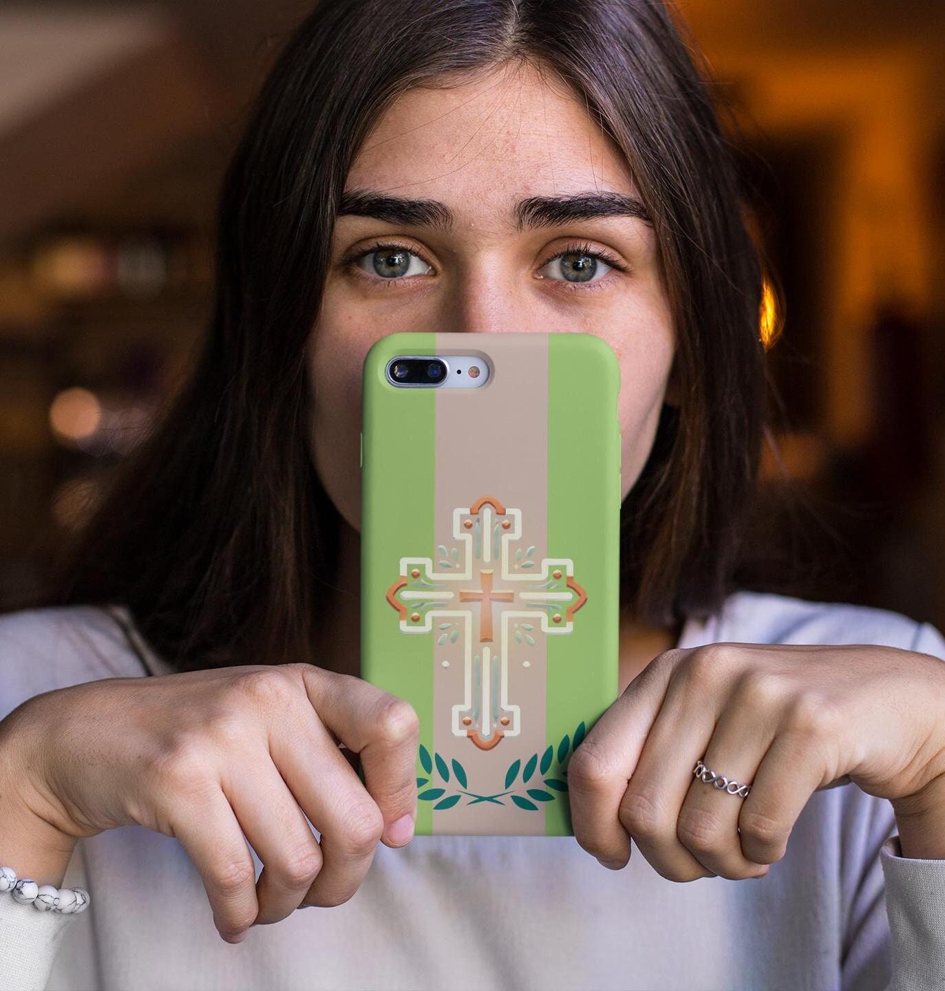 Show your faith with this Cyprus Orthodox Cross Phone Case! Featuring a Byzantine Orthodox design, it’s durable, lightweight & wireless charging compatible. A perfect Orthodox Christian gift for iPhone & Samsung.