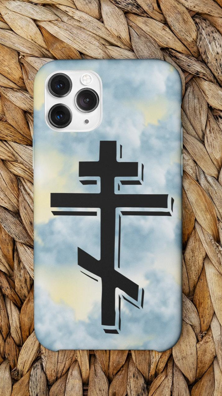 Show your Orthodox faith with this Byzantine Cross Phone Case! Durable, lightweight & wireless charging compatible. A perfect Christian gift for iPhone & Samsung. Order now and keep your faith close daily!