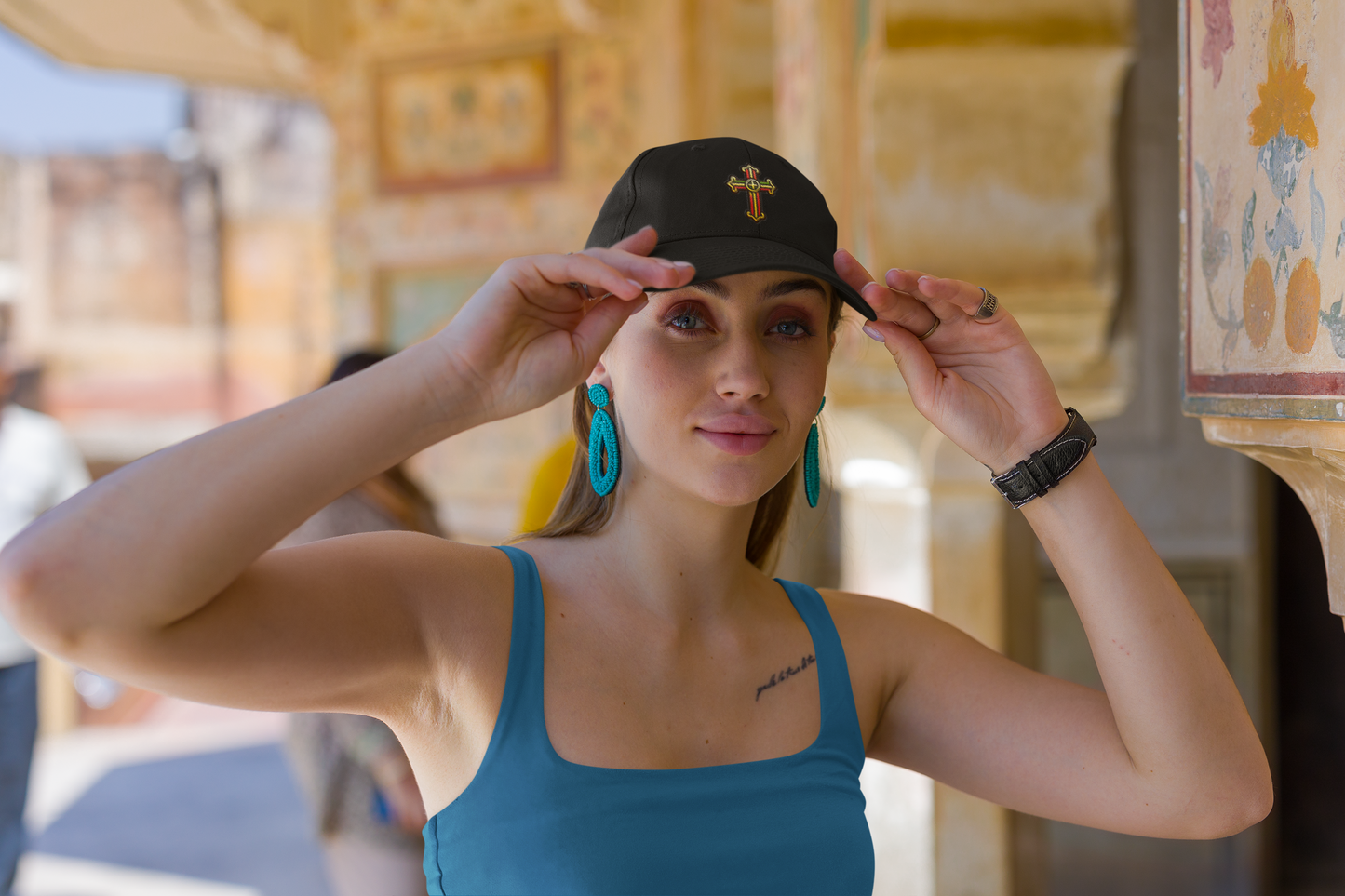 Ethiopian Orthodox Cross Hat | Embroidered Tewahedo Christian Cap